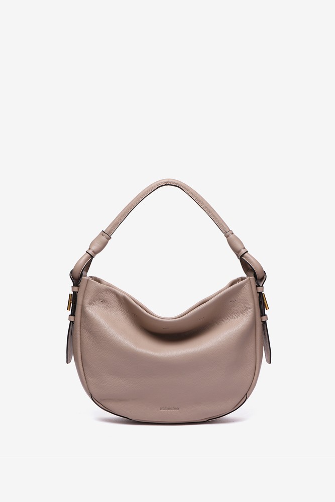 Abbacino Bolso de hombro en piel beige Ahorra y exporta