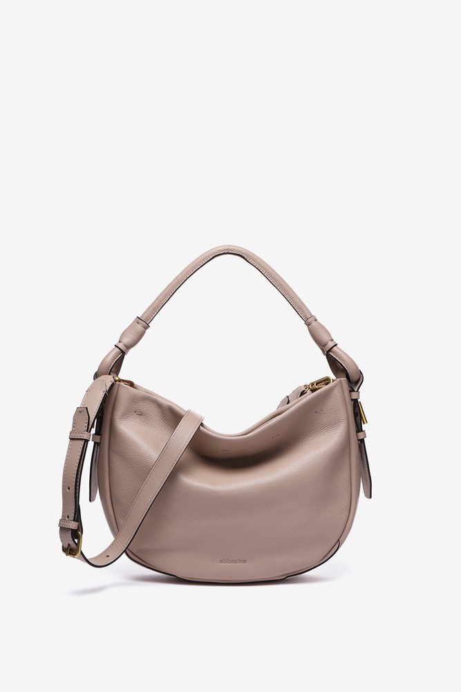 Abbacino Bolso de hombro en piel beige Ahorra y exporta