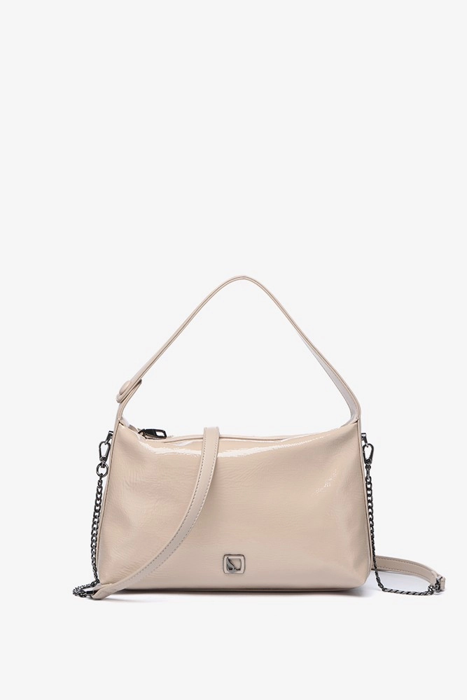 Abbacino Bolso de hombro en charol beige Oferta exclusiva