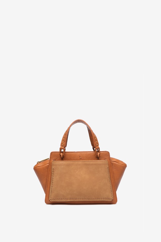 Abbacino Bolso de mano pequeño en materiales reciclados cognac Descuento por venta flash