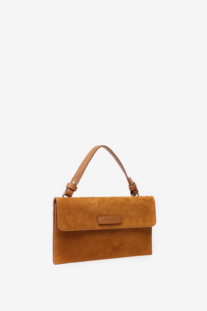 Abbacino Bandolera mini de ante en cognac Ofertas de temporada