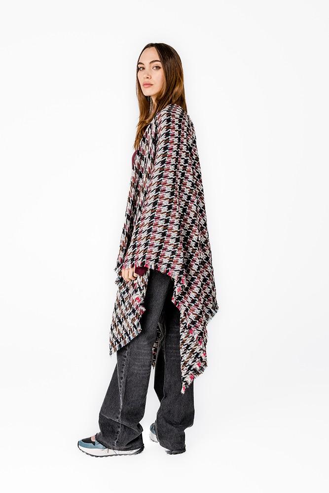 Abbacino Poncho de pata de gallo en tonos morados Los más vendidos