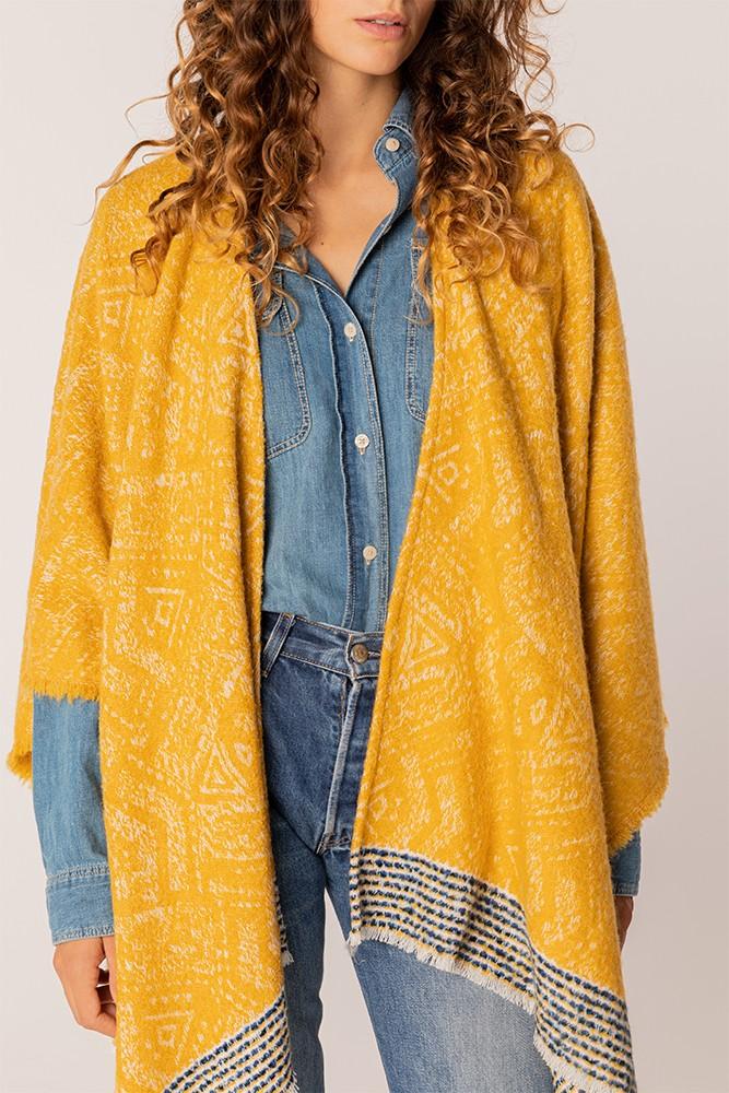 Abbacino Poncho de mujer estampado en ámbar Rebajas online