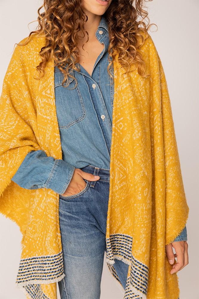 Abbacino Poncho de mujer estampado en ámbar Rebajas online