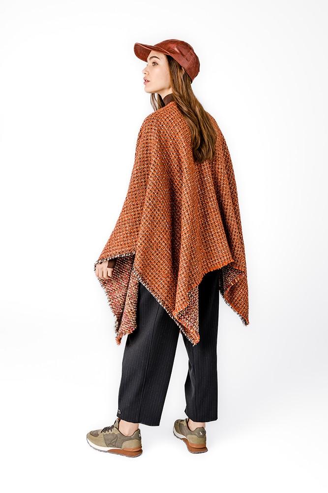 Abbacino Poncho en tonos naranjas Oferta especial
