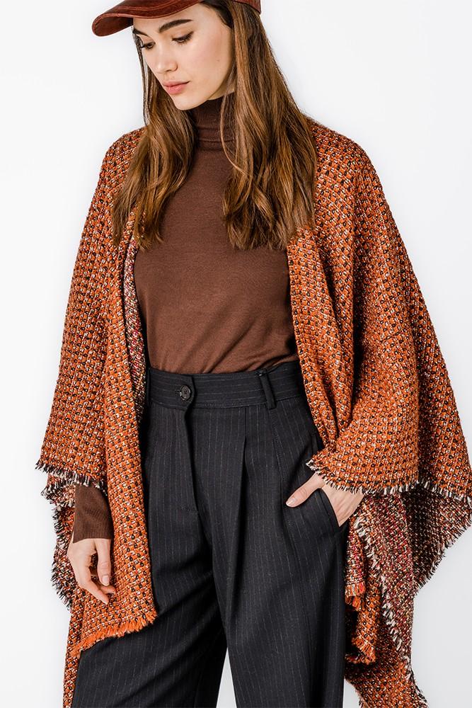 Abbacino Poncho en tonos naranjas Oferta especial