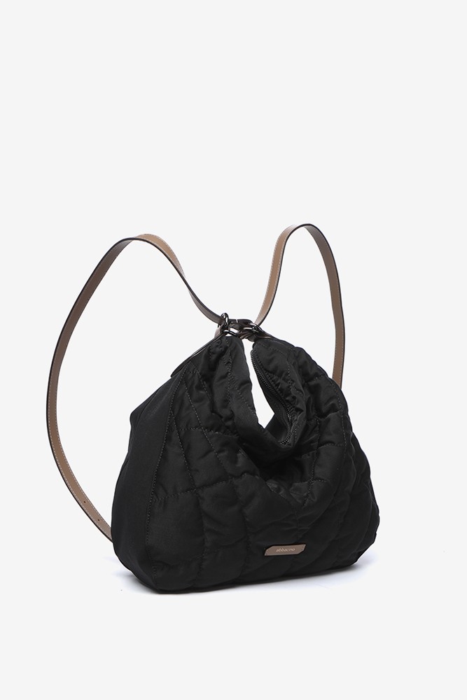 Abbacino Bolso-mochila acolchado en materiales reciclados negro Últimos 2 días