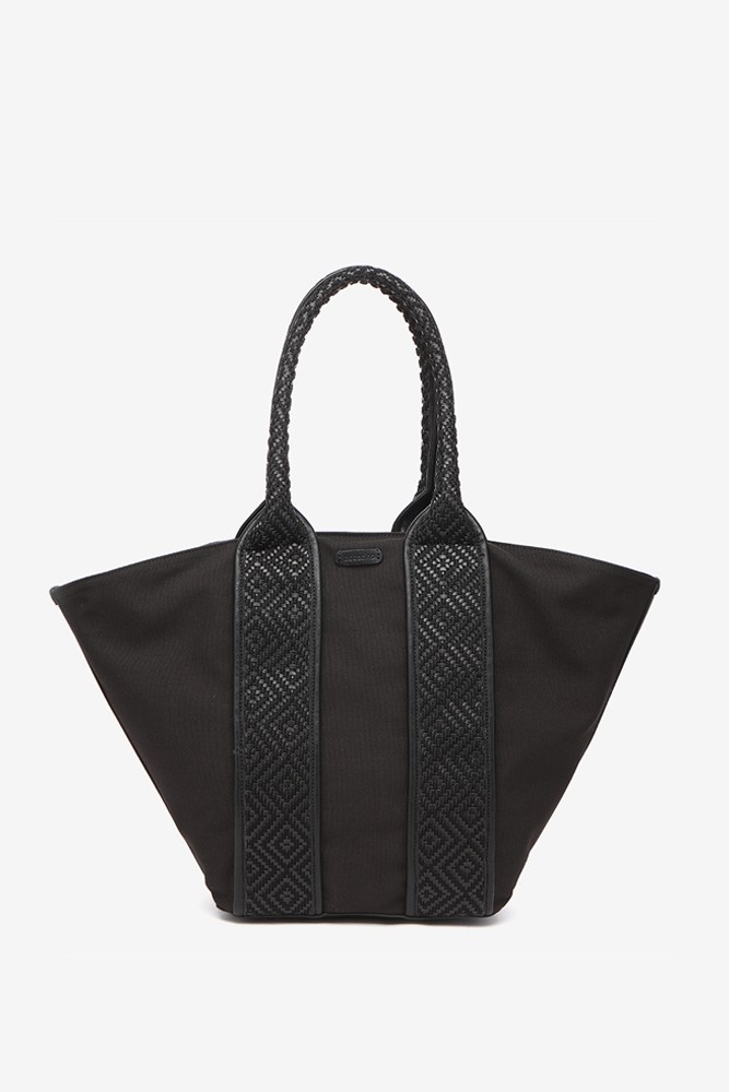 Abbacino Bolso shopper en materiales reciclados en negro Precio de fábrica