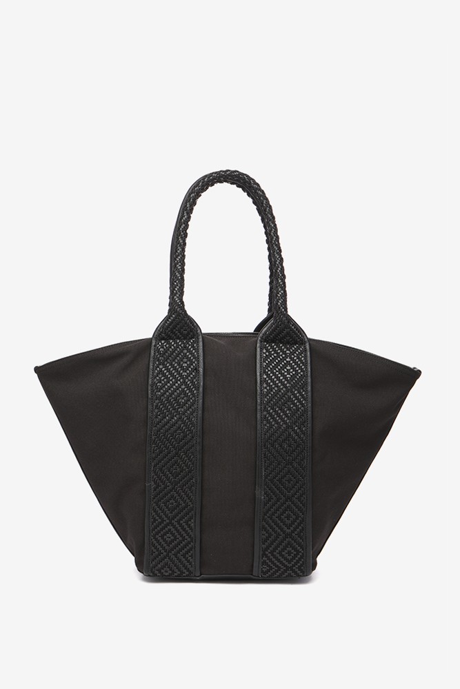 Abbacino Bolso shopper en materiales reciclados en negro Precio de fábrica