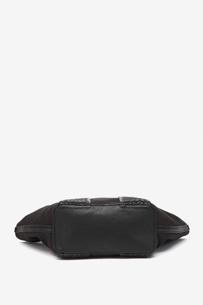 Abbacino Bolso shopper en materiales reciclados en negro Precio de fábrica