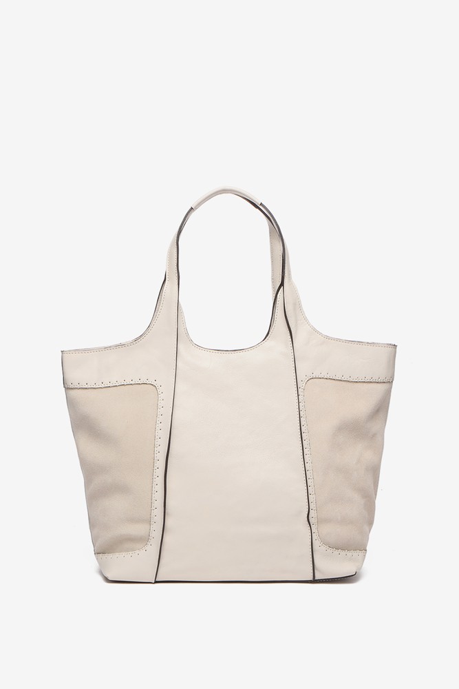 Abbacino Bolso shopper de piel en beige Promoción trimestral