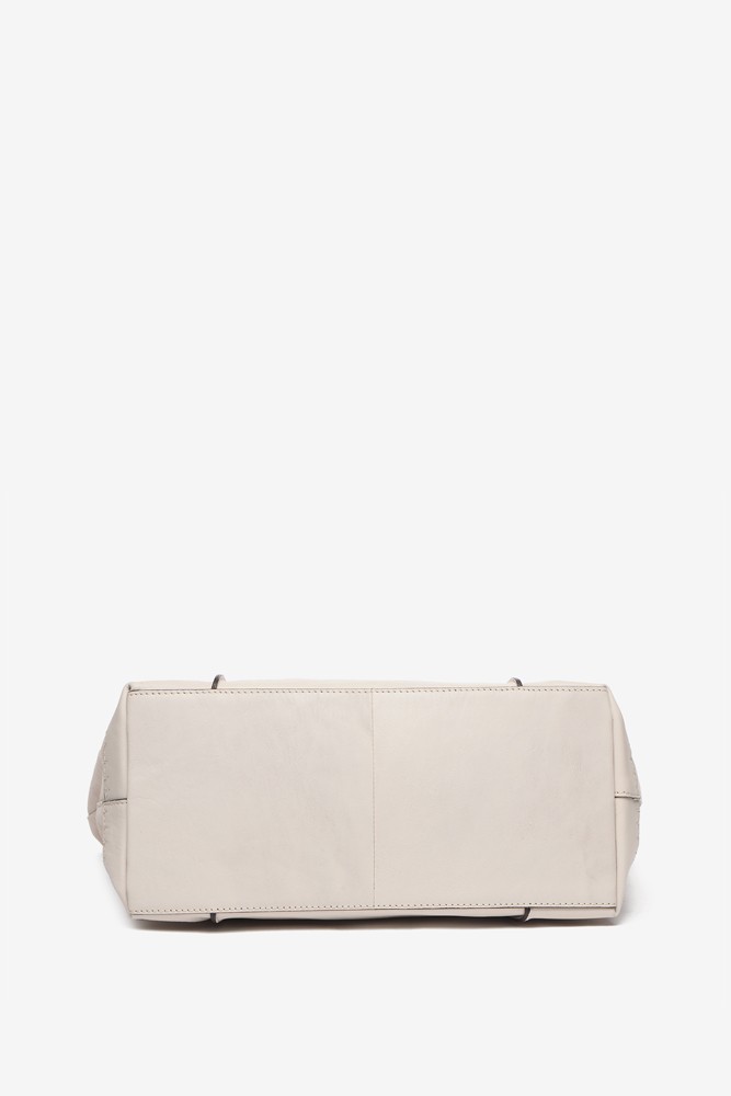 Abbacino Bolso shopper de piel en beige Promoción trimestral