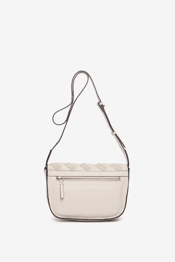 Abbacino Bandolera de piel trenzada en beige Superdescuento