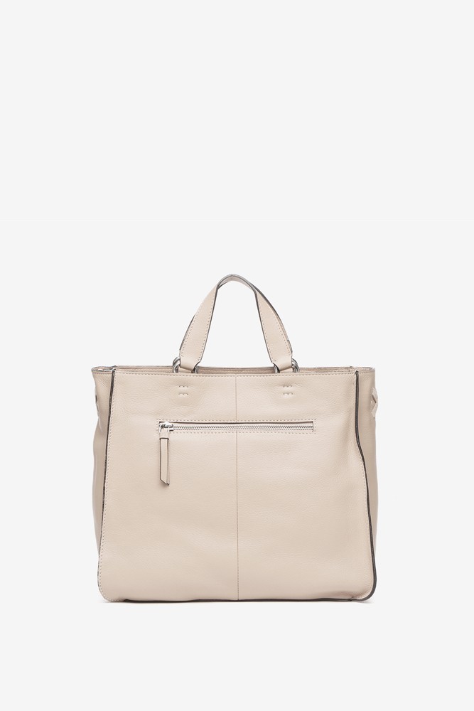 Abbacino Shopper de piel trenzada en beige Liquidación
