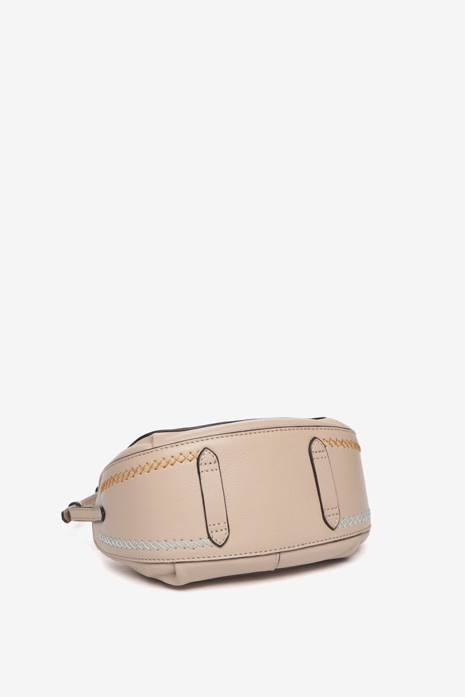 Abbacino Bandolera pequeña de piel en beige Envío internacional gratuito