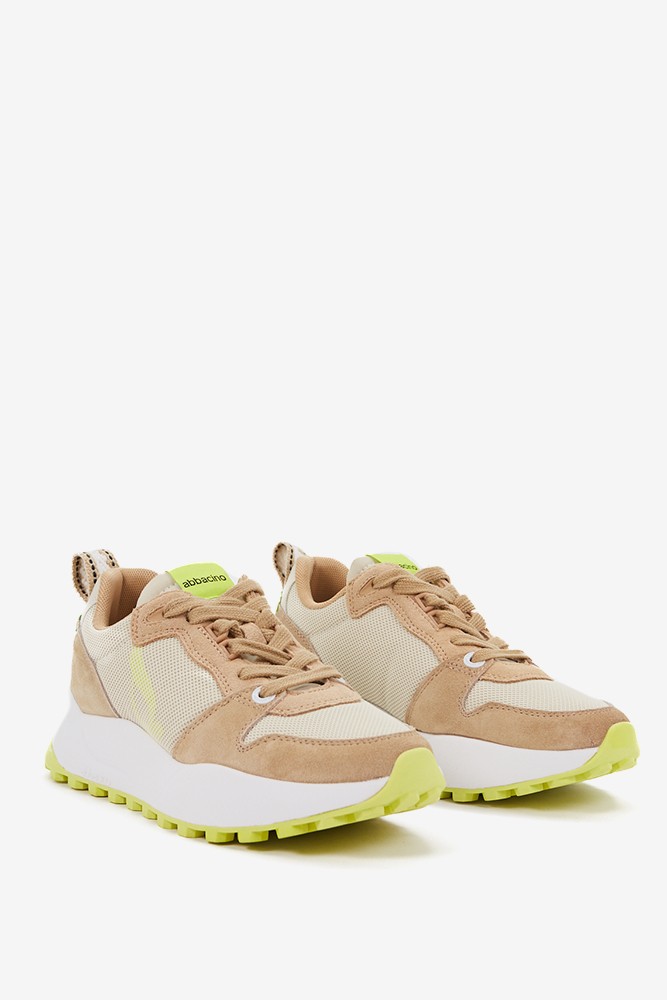 Abbacino Zapatilla de mujer estilo 'runner' en beige Tienda de fábrica