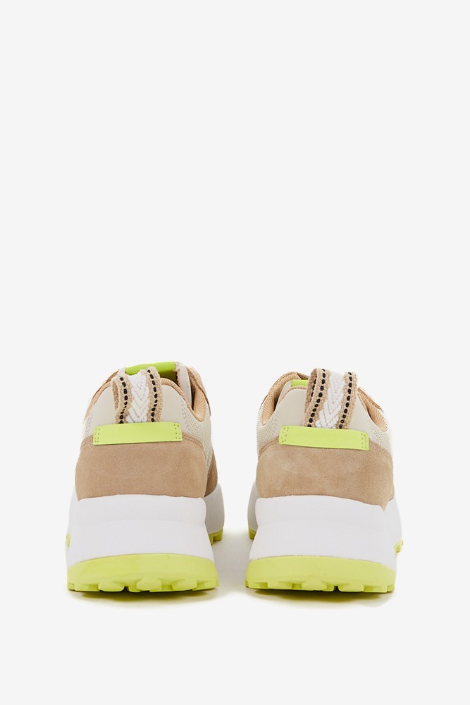 Abbacino Zapatilla de mujer estilo 'runner' en beige Tienda de fábrica