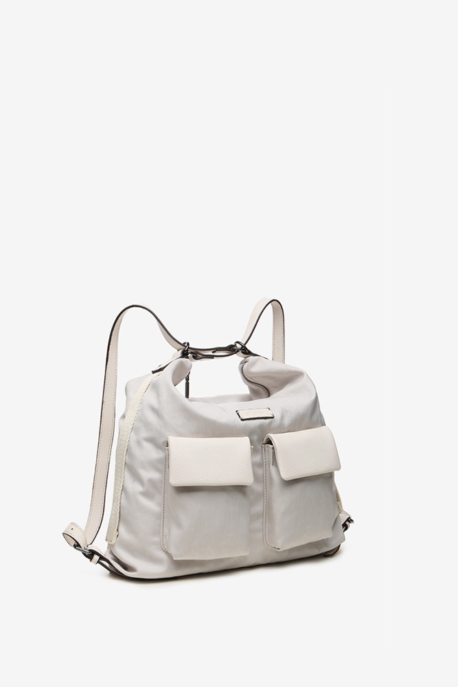 Abbacino Bolso-mochila de mujer con estampado en beige Ahorra y exporta