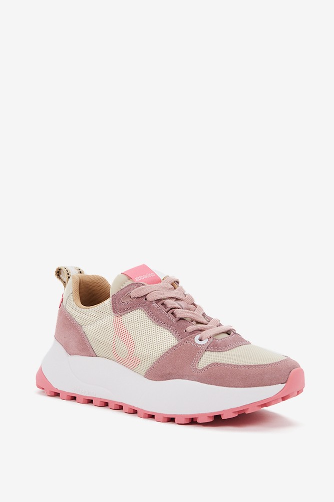Abbacino Zapatilla de mujer estilo 'runner' en rosa Rebajas de fin de temporada