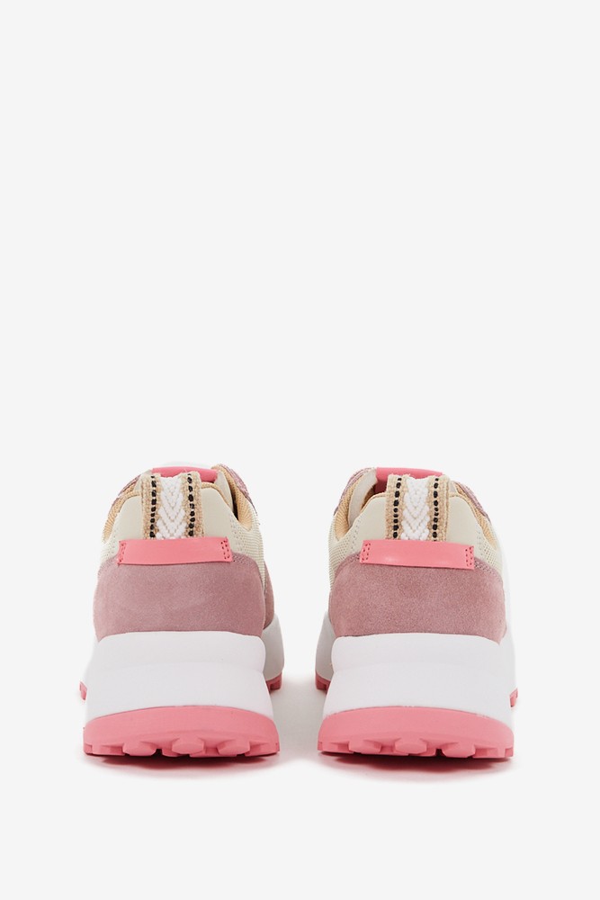 Abbacino Zapatilla de mujer estilo 'runner' en rosa Rebajas de fin de temporada