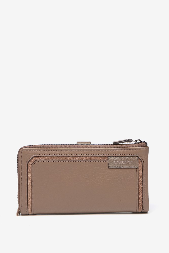 Abbacino Cartera grande en piel y serraje taupe Rebajas