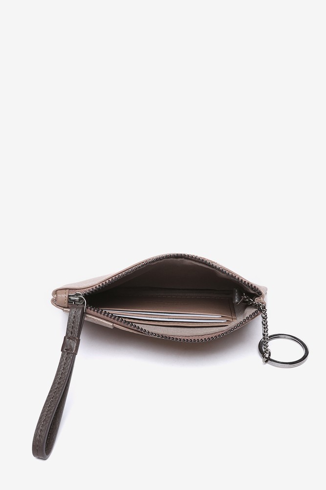 Abbacino Monedero en piel y serraje taupe Ofertas