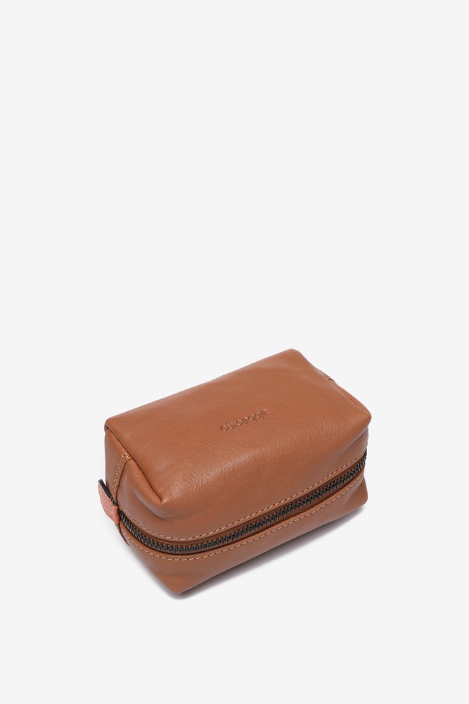 Abbacino Neceser mediano en piel cognac Venta caliente