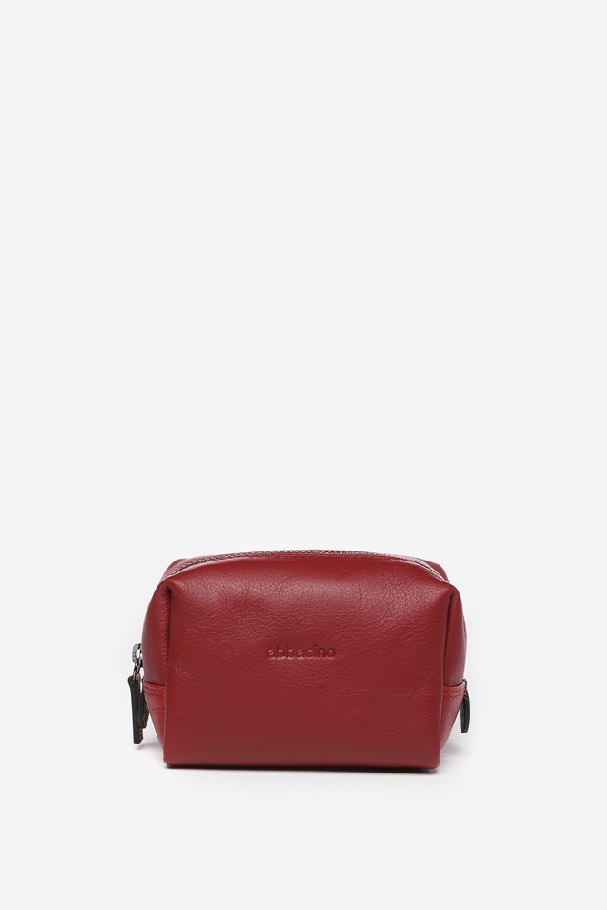 Abbacino Neceser mediano en piel roja En oferta