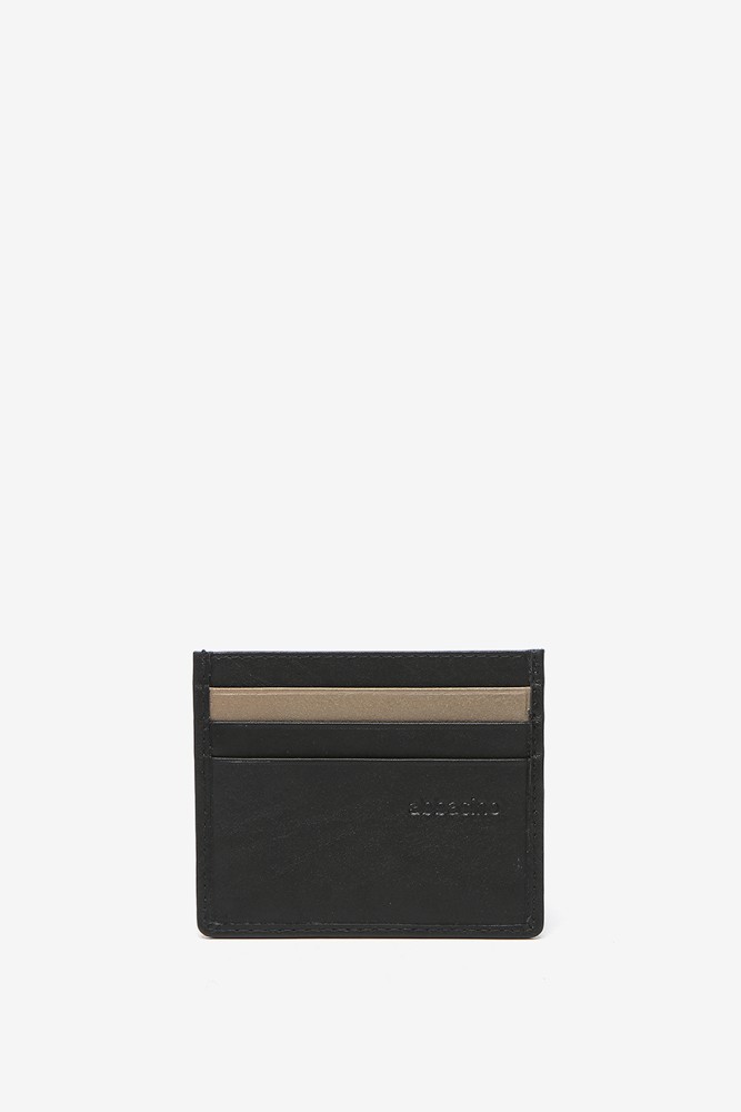 Abbacino Tarjetero en piel negra Gran oferta