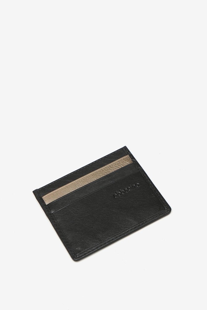 Abbacino Tarjetero en piel negra Gran oferta