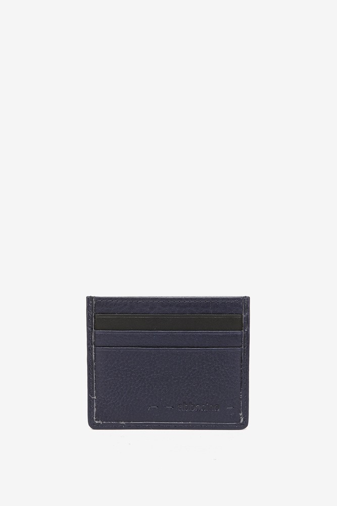 Abbacino Tarjetero en piel metalizada azul Mejor oferta