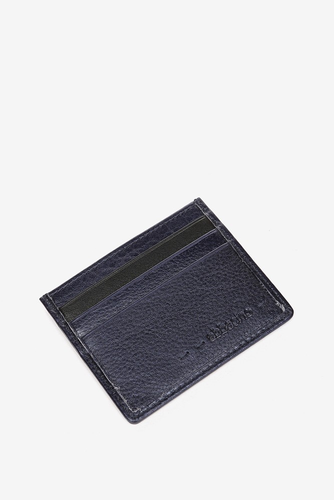 Abbacino Tarjetero en piel metalizada azul Mejor oferta