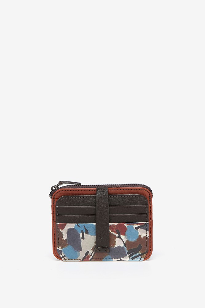 Abbacino Monedero-tarjetero en piel con estampado multicolor Rebajas top