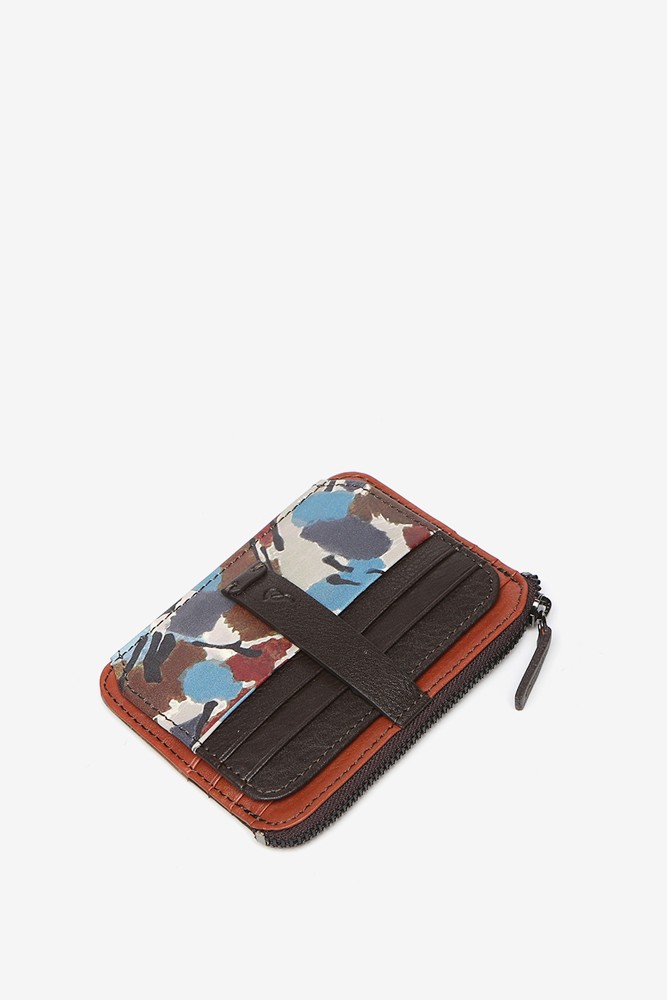 Abbacino Monedero-tarjetero en piel con estampado multicolor Rebajas top