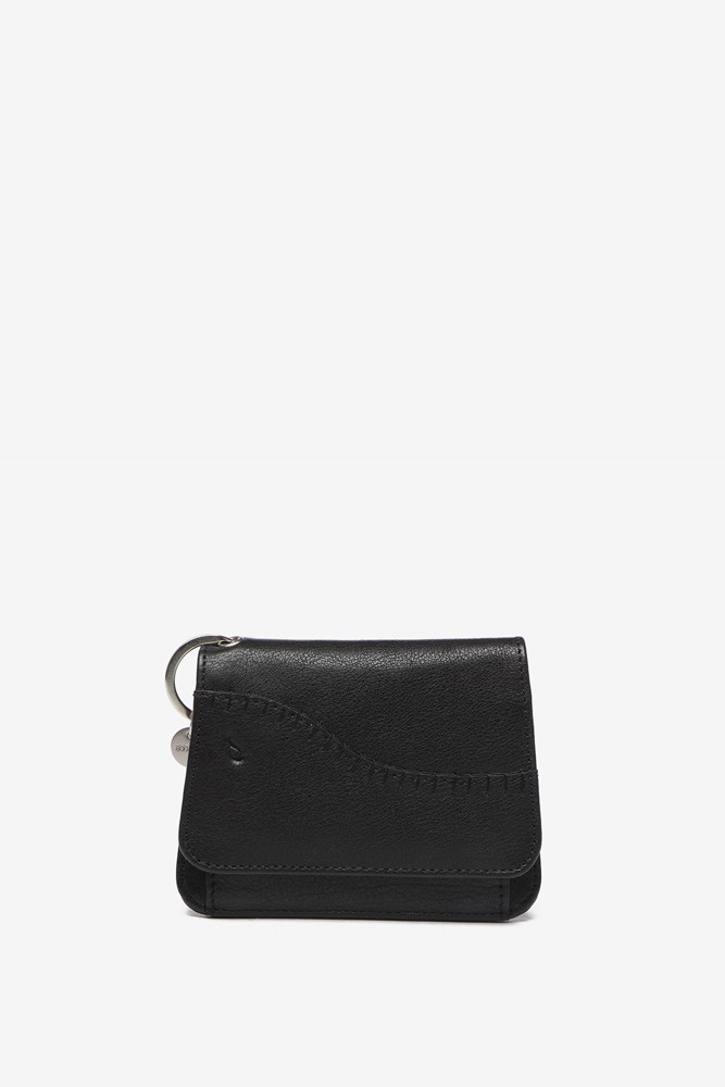 Abbacino Monedero de piel en negro Oferta especial