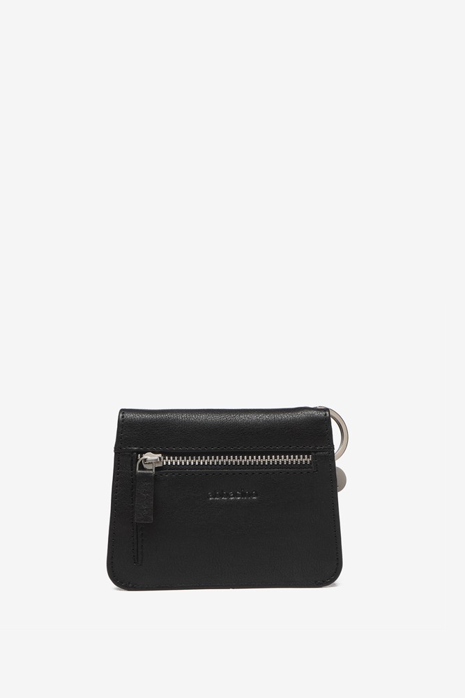 Abbacino Monedero de piel en negro Oferta especial