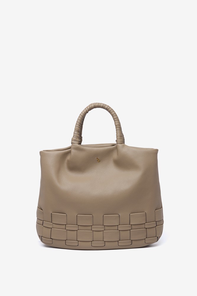 Abbacino Bolso shopper en materiales reciclados trenzados taupe Precio de fábrica