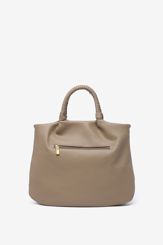 Abbacino Bolso shopper en materiales reciclados trenzados taupe Precio de fábrica