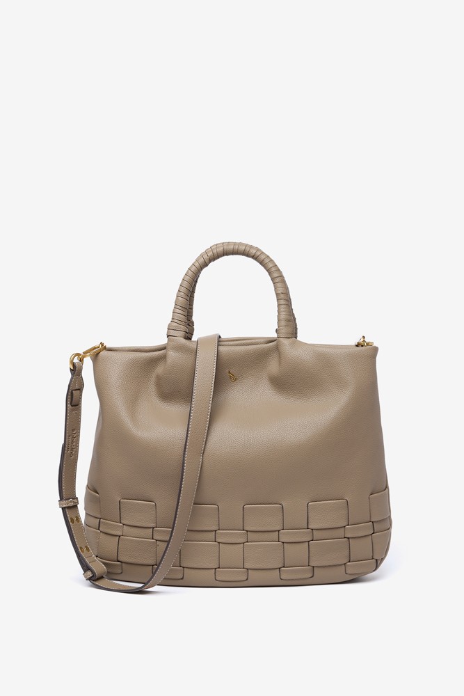 Abbacino Bolso shopper en materiales reciclados trenzados taupe Precio de fábrica