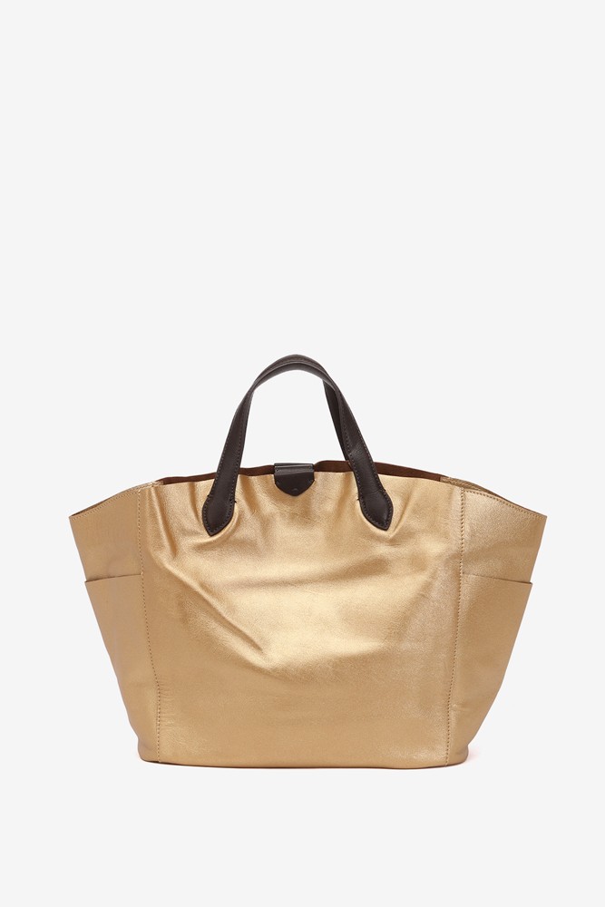 Abbacino Bolso shopper en piel dorada Promoción por tiempo limitado