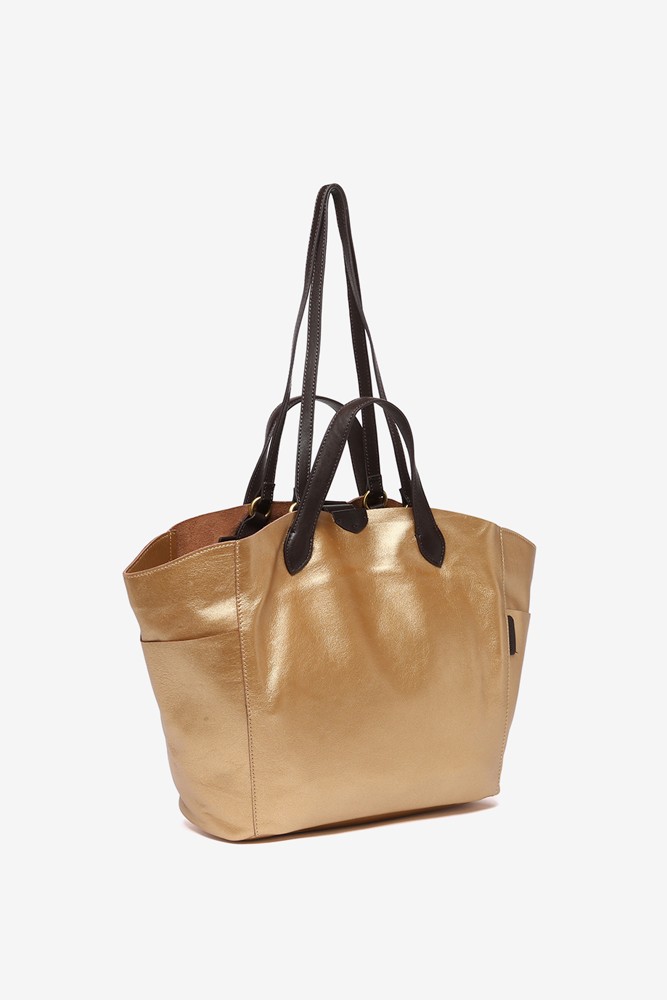 Abbacino Bolso shopper en piel dorada Promoción por tiempo limitado