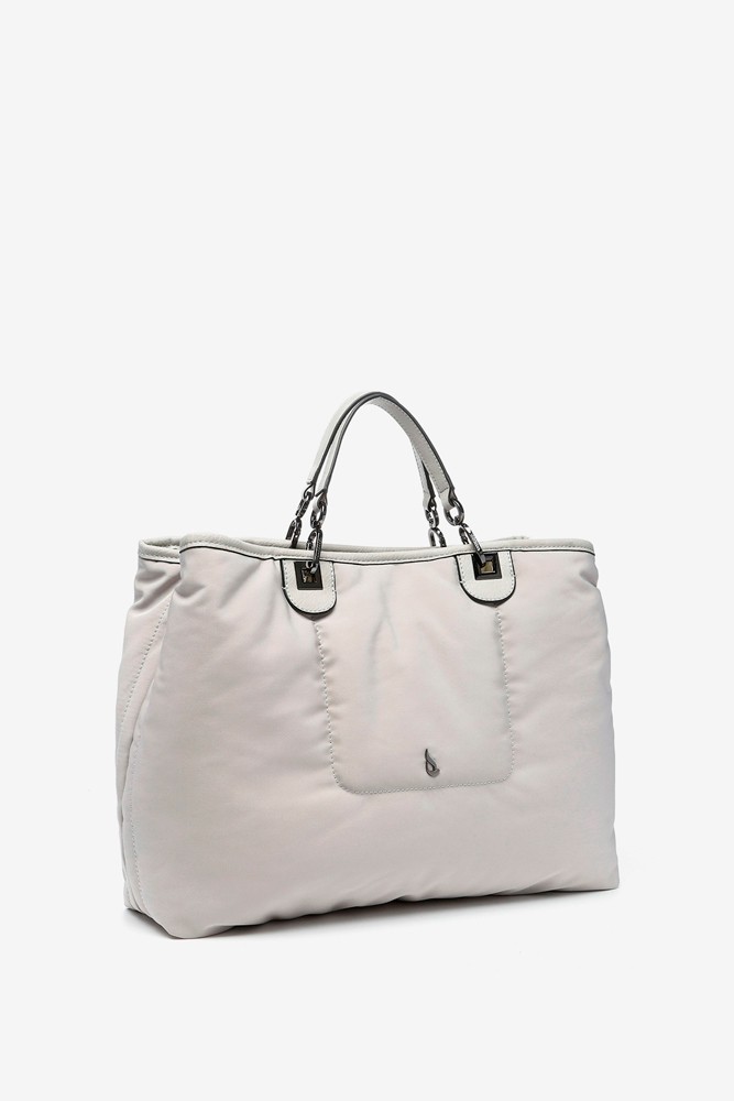 Abbacino Bolso de mano grande de nylon en beige Superdescuento
