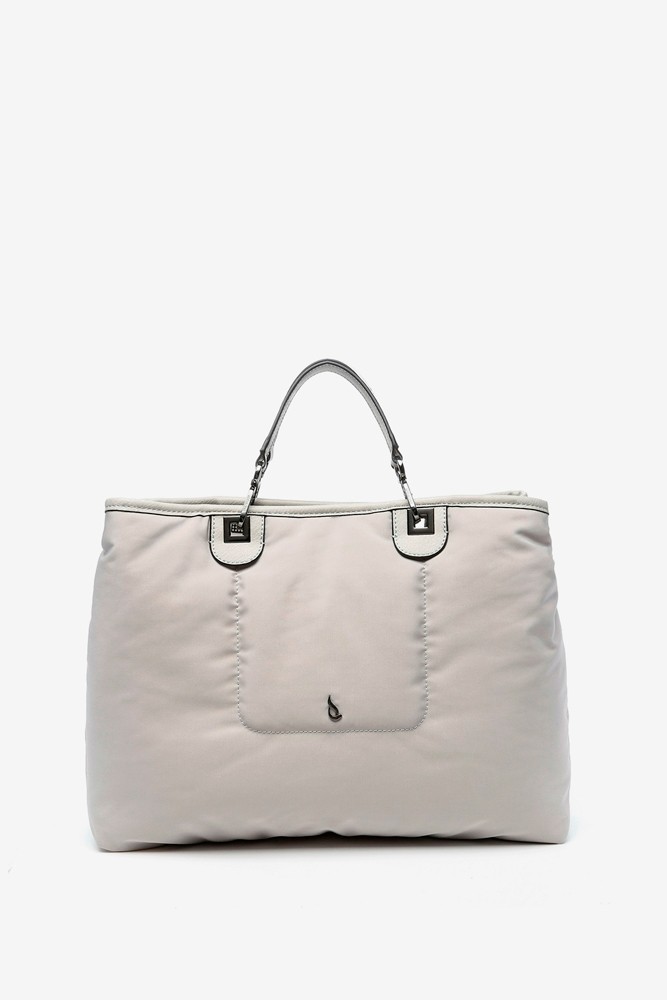 Abbacino Bolso de mano grande de nylon en beige Superdescuento