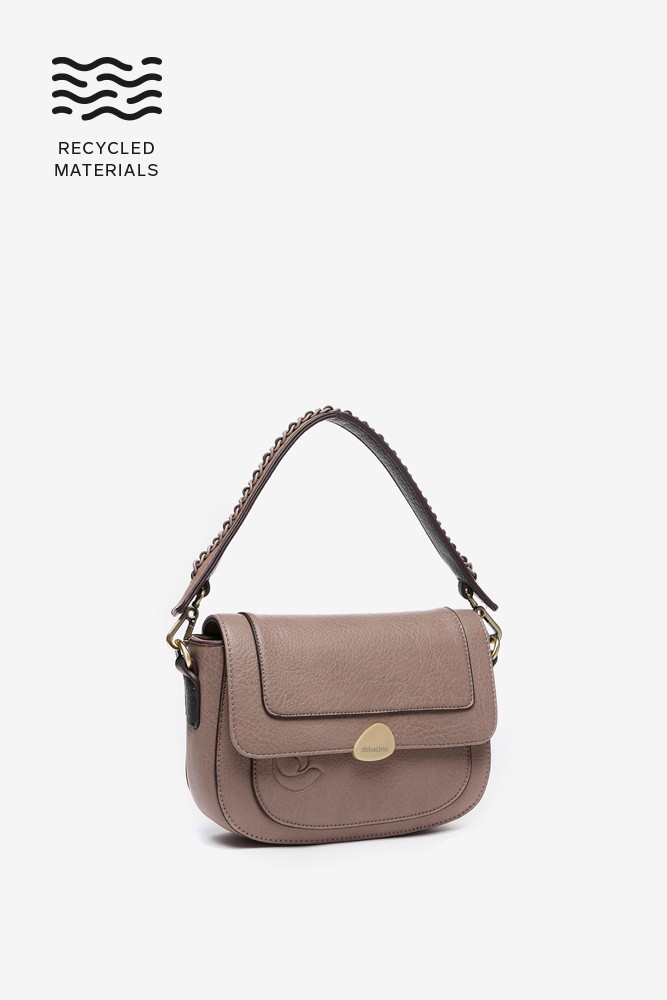 Abbacino Bolso de hombro en materiales reciclados taupe Liquidación