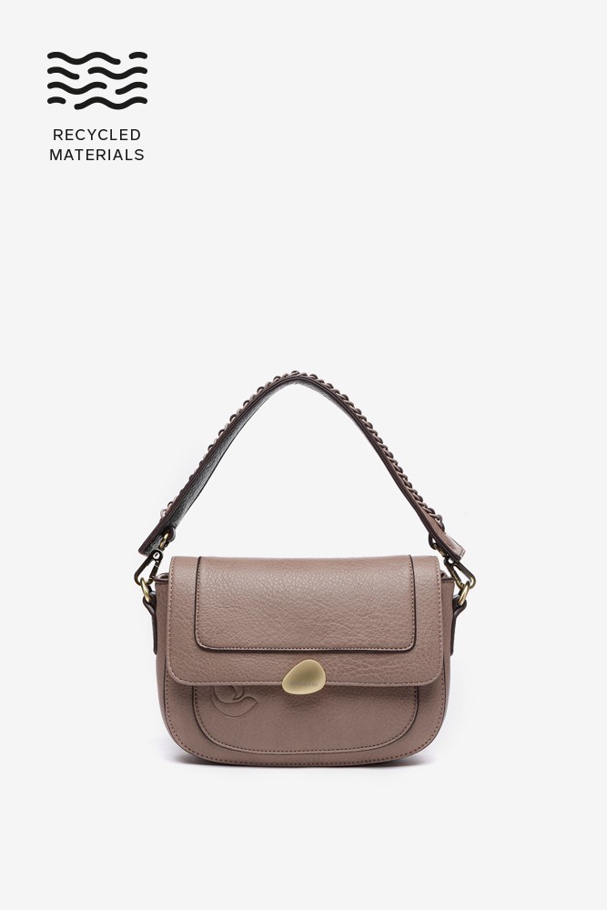 Abbacino Bolso de hombro en materiales reciclados taupe Liquidación