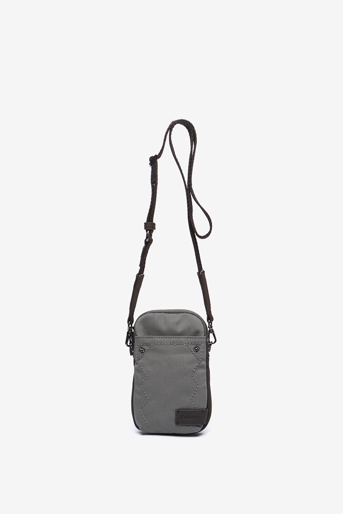 Abbacino Bolso para el móvil en materiales reciclados gris Tienda de fábrica