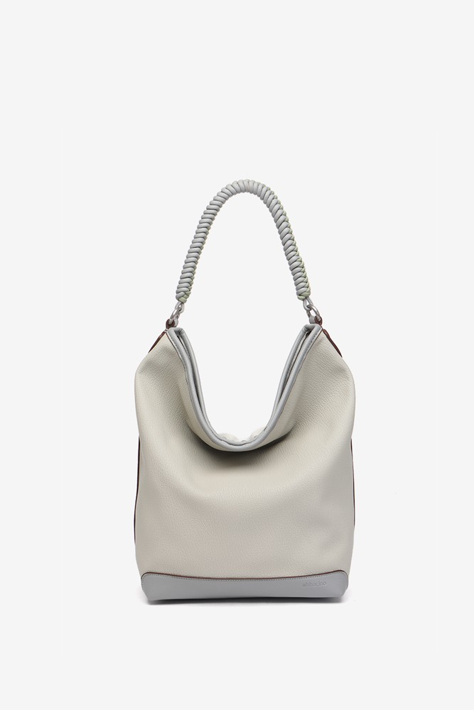 Abbacino Bolso de hombro en materiales reciclados en gris Última moda