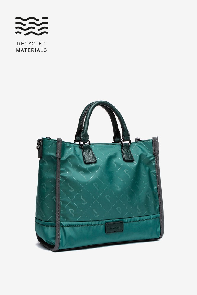 Abbacino Bolso shopper en materiales reciclados verde Ofertas especiales