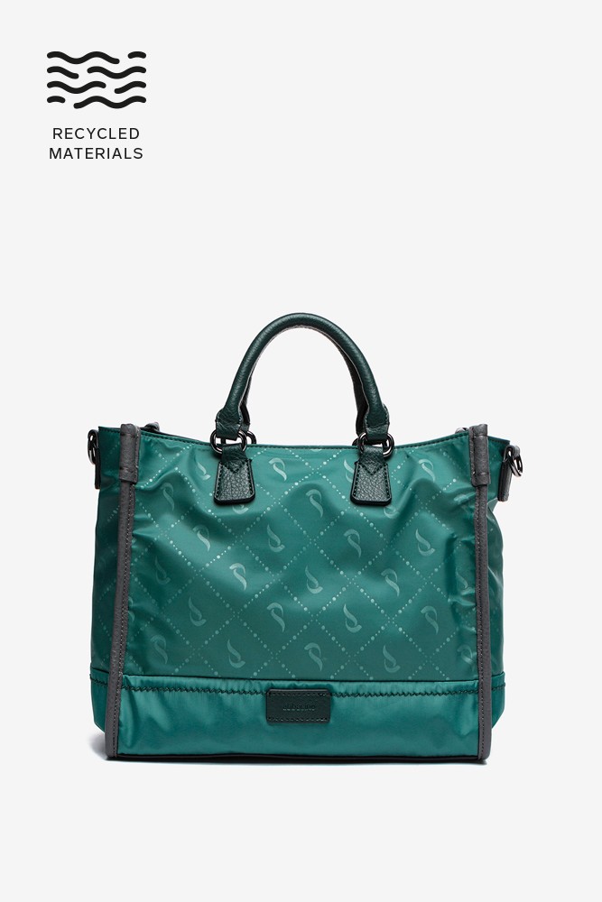 Abbacino Bolso shopper en materiales reciclados verde Ofertas especiales