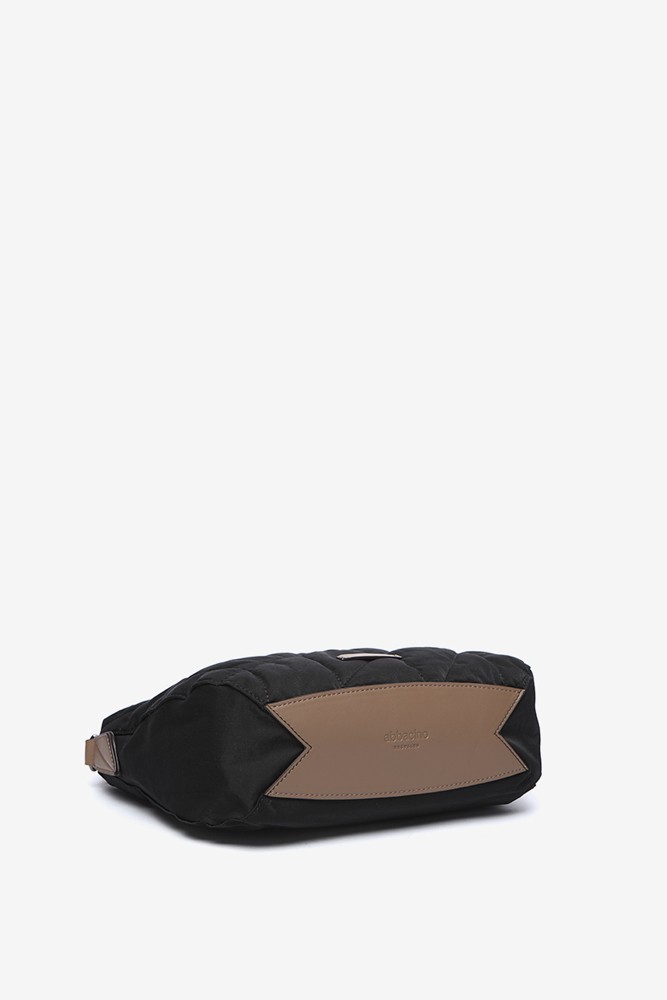 Abbacino Bandolera acolchada en materiales reciclados negro Rebajas de fin de temporada